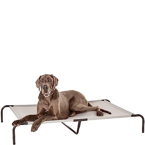 Amazon Basics Cooling Elevated Pet Bed, Extra Large (153 x 94 x 23 centimeters), Grey, 1 count