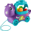Fisher-Price Toddler Learning Toy Poppin’ Triceratops Dinosaur Pull-Along Ball Popper with Smart Stages for Ages 1+ Years