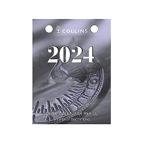 Collins Desk Calendar Accessories 2024-1 Day to Page (Top Punch Refills)
