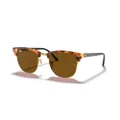 Ray-Ban CLUBMASTER - SPOTTED BROWN HAVANA Frame BROWN Lenses 51mm Non-Polarized