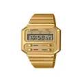 Casio A100WEG-9A Unisex Gold Digital Watch with Gold Band