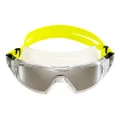 Aquasphere 197850 Vista Pro MIR Silver Lens Swimming Mask, Clear/Yellow