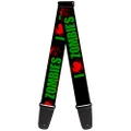 Buckle-Down Premium Guitar Strap, I Heart Zombies Bold Splatter Black/Green/Red, 29 to 54 Inch Length, 2 Inch Wide
