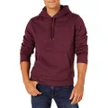 Amazon Essentials Men's Hooded Fleece Sweatshirt (Available in Big & Tall), Burgundy, Small