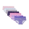 Calvin Klein Little Girls' Kids Modern Cotton Hipster Underwear, Multipack, 5 Pack - Grey, Pink, Nude, Lilac, Blue, Purple X-Large