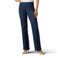 Lee Women's Flex Motion Regular Fit Trouser Pant, Indigo Rinse, 6 Short