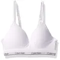 Calvin Klein Girls' Big Seamless Hybrid Bra, White, (34) 34A