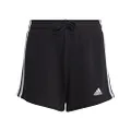 adidas Sportswear Essentials 3-Stripes Kids' Shorts, Black, 13-14 Years