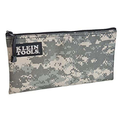 Klein Tools 5139C Zipper Bag, Camouflage Cordura Nylon Tool Pouch with Heavy-Duty Zipper Close, 12.5 x 7-Inch