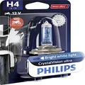 Philips Crystal Vision Ultra H4 12V globe - single blister pack