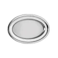 Pinti Inox Stainless Steel Bordered Serving Plate, 31 cm Size