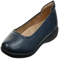 Naturalizer Womens Flexy Comfortable Slip On Round Toe Ballet Flats, Navy, 8.5 Wide