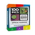 100 PICS Optical Illusions Game - Fun Pocket Flash Card Games for Smart Kids and Adults