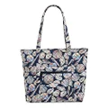 Vera Bradley Women's Cotton Vera Tote Bag, Morning Shells - Recycled Cotton, One Size