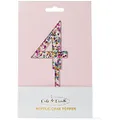 Cake & Candle Number 4 Rainbow Glitter Cake Topper