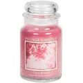 Village Candle Cherry Blossom Large Glass Apothecary Jar Scented Candle, 21.25 oz, Pink