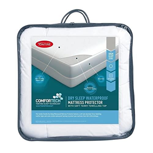 Tontine Comfortech Dry Sleep Waterproof Mattress Protector, King Single