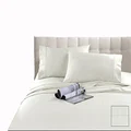 Kingtex 300 Thread Count Hotel Quality Cotton Sateen Sheet Set, King, White