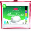 Tontine Good Night Allergy Sensitive All Seasons Quilt, King, White, Light Weight Rating, Natural Cotton Cover, Anti Allergy and Bacteria, Machine Washable, Australian Made