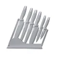 Cuisinart 7pc Ceramic Coated Cutlery Set with End Caps in Acrylic Stand, Grey