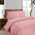 Ramesses 1500 Thread Count 100% Egyptian Cotton Quilt Cover Set, Double, Rose Pink