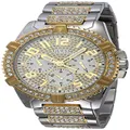 GUESS Frontier Stainless Steel Watch, Silver Tone/Gold Tone (U0799G4)