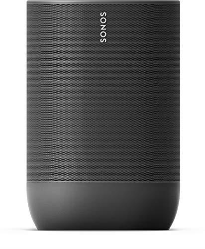 Sonos Move Smart Speaker (Waterproof WiFi and Bluetooth Speaker with Alexa Voice Control, Google Assistant and AirPlay 2 - Wireless Outdoor Music Box with Battery for Music Streaming) Black