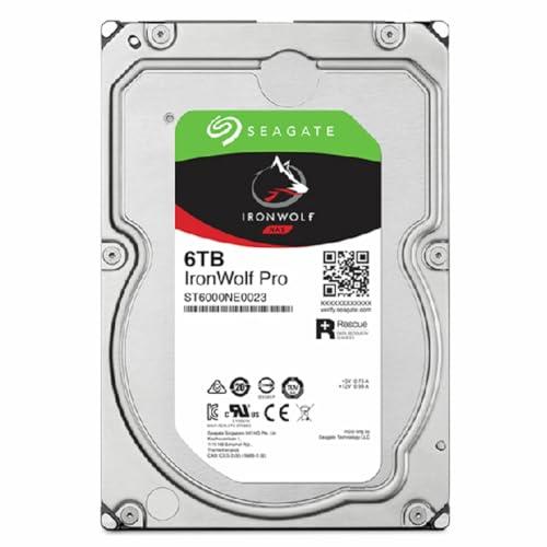 Seagate IronWolf Pro, NAS, 3.5" HDD, 6TB, SATA 6Gb/s, 7200RPM, 256MB Cache, 5 Years or 2M Hours MTBF Warranty