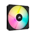 Corsair AF120 RGB Slim, 120mm PWM Fluid Dynamic Bearing Fan - Thin Profile for Small-Form Cases - Low-Noise - Up to 2000 RPM - 8 Addressable RGB LEDs - Single Pack - Black