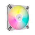 Corsair AF120 RGB Slim, 120mm PWM Fluid Dynamic Bearing Fan - Thin Profile for Small-Form Cases - Low-Noise - Up to 2000 RPM - 8 Addressable RGB LEDs - Single Pack - White