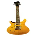 Wolf Guitars Australia Supernatural Amber Left Hand Guitar with Wolf Hard Case, 25-Inch Scale Length