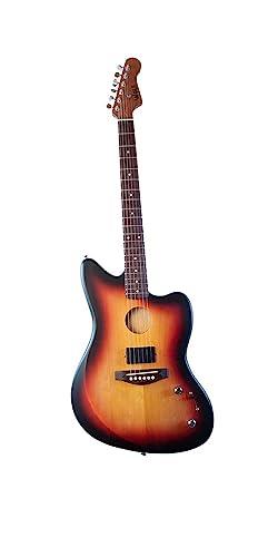 Wolf Guitars Australia Sonic Acoustic Left Hand Guitar with Wolf Hard Case, 26.5-Inch Scale Length