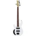 Wolf Guitars Australia Moonray-5 White Right Hand Guitar with Wolf Hard Case, 34-Inch Scale Length