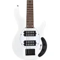 Wolf Guitars Australia Moonray-5 White Left Hand Guitar with Wolf Hard Case, 34-Inch Scale Length