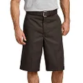 Dickies Men's 13 Inch Loose Fit Multi-pocket work utility shorts, Dark Brown, 52 US