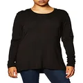 Cherokee Women's Long Sleeve Knit Shirt, Black, XX-Large