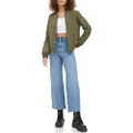Levi's Women's Poly Bomber Jacket with Contrast Zipper Pockets, Army Green, XS