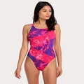 Adidas Women's Performance Swim Inf+P Allover Print One Piece Swimsuit, Shock Pink/EQT Pink/Bold Pink, 16 Size