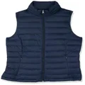 Amazon Essentials Women's Lightweight Water-Resistant Packable Puffer Vest, Navy, Medium