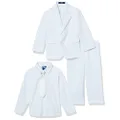 Nautica Baby Boys 4-Piece Tuxedo with Dress Shirt, Bow Tie, Jacket, and Pants, White, 24 Months