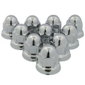Roadpro RP-33SS10 33mm Polished Stainless Steel Flanged Lug Nut Cover, (Pack of 10)