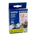 Brother TZe232 Labelling Tape, 12 mm x 8 Meter, Red on White Tape
