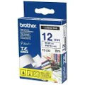 Brother TZe233 Labelling Tape, 12 mm x 8 Meter, Blue on White Tape