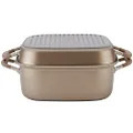 Anolon 83869 Advanced Hard Anodized Nonstick Grill Pan/Griddle and Roaster - 11 Inch, Brown