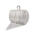 Womens Evening Clutch Bag Designer Evening Handbag,Lady Party Clutch Purse, Great Gift Choice silver Size: Small