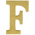 Amscan Letter F for MDF Decoration, Glittered Gold