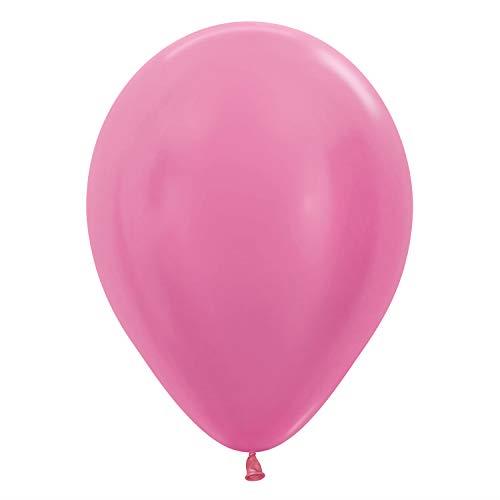 Sempertex Satin Pearl Latex Balloons 25 Pieces, 30 cm Size, 412 Fuchsia