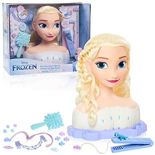 Disney 32796 Frozen 2 Deluxe Elsa The Snow Queen Styling Head (17-Pieces) Fashion Doll, Multicolor
