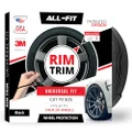 All-Fit Rim Trim Wheel Protection Strips for Curb Rash Prevention – Universal Fit (Black)