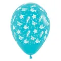 Sempertex Sea Creatures Fashion Latex Balloons 25 Pieces, 30 cm Size, Caribbean Blue